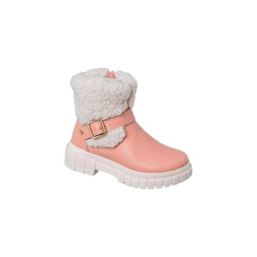Imagem de Bota Infantil Feminina Ortopé Glam Boot com Lã Rosa