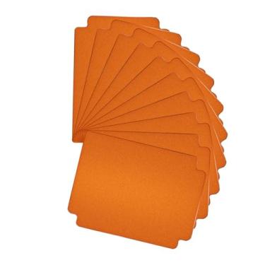 Imagem de menolana 10x divisores de cartões de negociação, cartões de classificação de cartões de beisebol, páginas de classificação para caixa de baralho de cartas para, Laranja