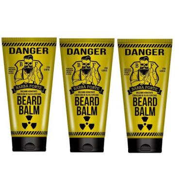 Imagem de Kit - 3 Beard Balm Bálsamo Hidratante Para Barba Danger 170 G - Barba