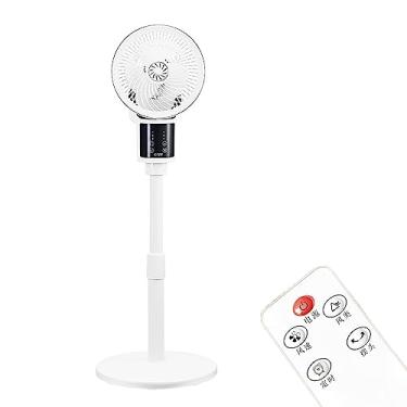 Imagem de Ventilador de pedestal oscilante, controle remoto, circulador de ar, 3 velocidades, ventiladores de chão para escritório em casa, leve, silencioso, resfriador de pé, altura ajustável, branco, 86 cm
