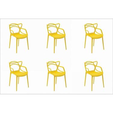 Imagem de Kit 6 Cadeiras Allegra Rivatti Amarelo