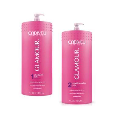 Imagem de Kit Shampoo E Condicionador Profissional Cadiveu Glamour 3 Litros - Br