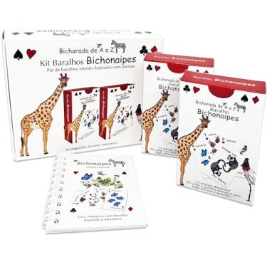 Imagem de Baralho Infantil Didático com Animais da Bicharada de A a Z | Bichonaipes | Para jogar, contar e conhecer Animais que são separados por naipe | Para todos os jogos de cartas