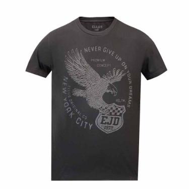 Imagem de Camiseta Ellus Cotton Fine Eagle Premium Preta