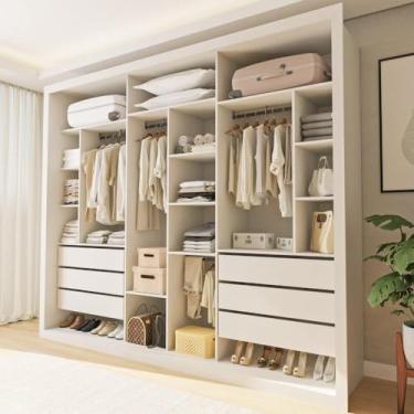 Imagem de Módulo Closet Casal 6 Gavetas Itália Minastex Branco