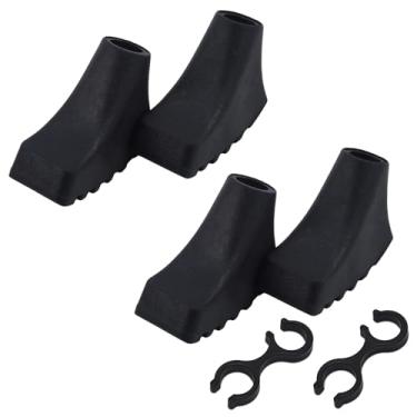 Imagem de 4 peças de botas de borracha para mastro de trekking, pontas de bengala de caminhada, acessórios de borracha, pontas de bengala de borracha para protetores de bengalas, serve para todos os bastões