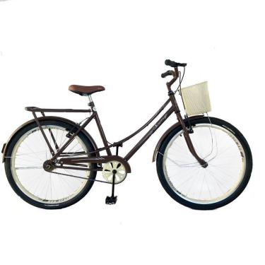Imagem de Bicicleta Aro 26 Feminina Urbana Retro Vintage Lazer Com Cestinha Freios V Brake-Feminino