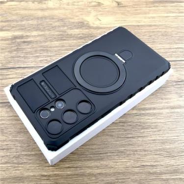 Imagem de Capa sem fio armadura à prova de choque para Samsung Galaxy S24 S23 S22 Ultra S21 Plus Note 20 S 21 22 23 Capas de suporte, preta, para Galaxy S23 Plus