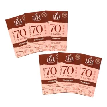 Imagem de Chocolate 70% Cacau com CRANBERRY - Pack com 6 unidades 65g cada