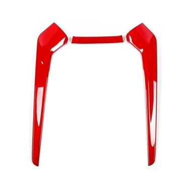 Imagem de BoxCheer Para 11ª geração Honda Civic 2022 2023 Painel de mudança de marcha tiras laterais apoio de braço console central decoração de interiores acessórios adesivos - vermelho