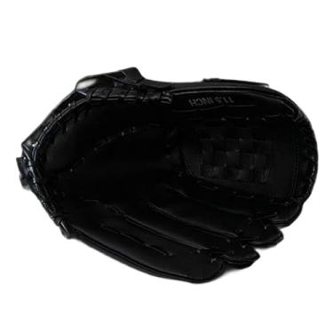 Imagem de YIJU Luva de softball luva de campo de beisebol infield outfield luva mão esquerda luva de softball luva de beisebol para jovens adultos, Preto 30cmx21cm