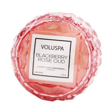 Imagem de Vela Voluspa Macaron Blackberry Rose Oud 15h de tempo de queima