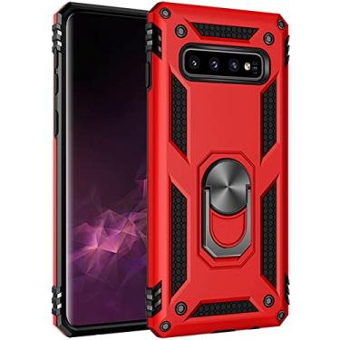 Imagem de Capa de impacto de queda de grau militar para Samsung Galaxy S10 Plus 360 metal giratório suporte suporte suporte magnético embutido para carro armadura à prova de choque para Samsung Galaxy S10+ capa