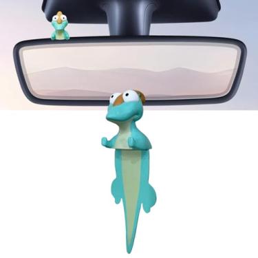 Imagem de Lindo enfeite de pingente de espelho retrovisor e tela de carro compatível com Tesla Model 3 Y X S Cybertruck Navigator Screen Decalque Decoração Interior Adesivo Acessórios (Dragon 2)