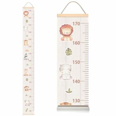 Imagem de Régua Do Crescimento Pendurar Infantil Safari Bichos - Material Canvas - Medidor de Altura - Decoração