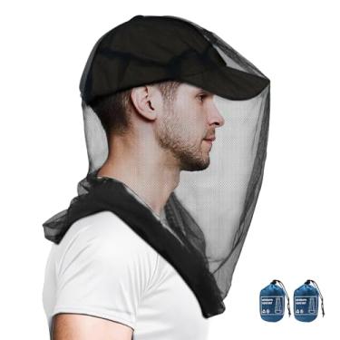 Imagem de Rede mosquiteira para insetos, pacote com 2, rede de insetos premium para proteção de cabeça, moscas e insetos | Ultra grande e longa, melhores furos para acampamento, caminhadas, pesca, jardinagem,