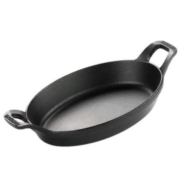 Imagem de Assadeira Travessa de Ferro Fundido Oval Facile N01 15Ø x 27,5x 4cm - 