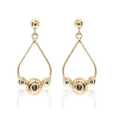 Imagem de Brinco de ouro 18k Argola Gota - Elegancy Joias