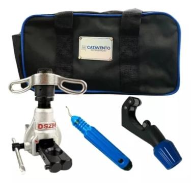 Imagem de Kit Flangeador Excêntrico 1/4 À 3/4 com Cortador de tubos Rebarbado Mala Para Ferramentas