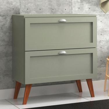 Imagem de Gabinete para Banheiro com Tampo 80cm Retro Mdf Verde Milano - On Móveis