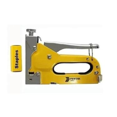 Imagem de Grampeador Tapeceiro Pro 3 Em 1 Com 1200 Grampos Fertak