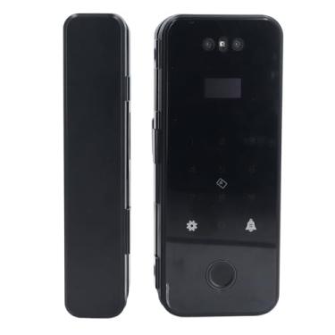 Imagem de Fechadura de Porta de Entrada Sem Chave, Aplicativo de Reconhecimento Facial 5 Em 1 Controle Remoto Senha de Impressão Digital Cartão IC Fechadura de Porta Digital Com Câmera