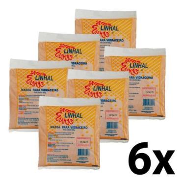 Imagem de Kit 6 Massa P/ Vidraceiro 500g Linhal