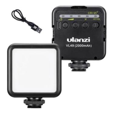 Imagem de Painel de luz led Ulanzi Vl49 cor branca fria com estrutura classic bl