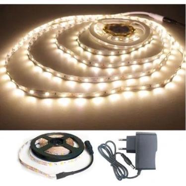 Imagem de Fita De Led Rolo 5m Branco Frio Ou Branco Quente + Fonte - k1mstore, b