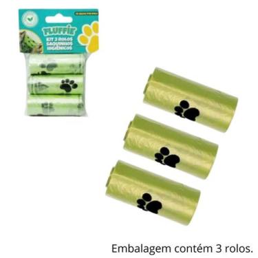 Imagem de Refil Cata Caca Saco Saquinho Sacolinha Coletor Lixo Coco Pet Cães Cac
