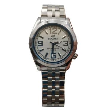 Imagem de Relógio Masculino prateado Aço Inox Excelente Prova D'água grande caix