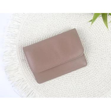 Imagem de Carteira Feminina Skinny Em Couro Bege - Encanto Laser