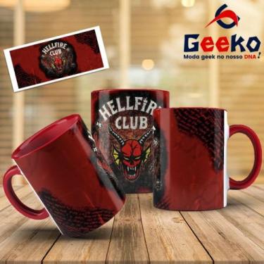 Imagem de Caneca HellFire Club Stranger Things Geeko, Vermelho, 325ml