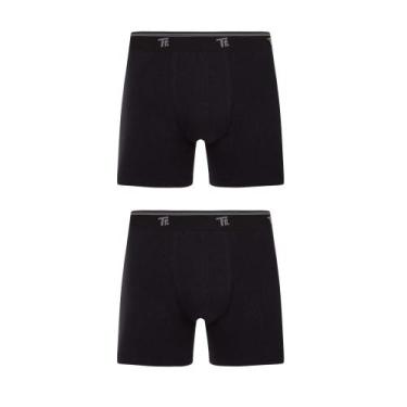 Imagem de Kit com 2 Cuecas Boxer Trifil QE5326/5326 Cotton - Pretas, Sortido, EG