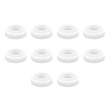 Imagem de HARFINGTON 10 peças 598882 TIG juntas de copo isolador de lente de gás resistentes a altas temperaturas PTFE TIG acessórios de soldagem vedação de isolamento para tocha de soldagem WP-9 20 25