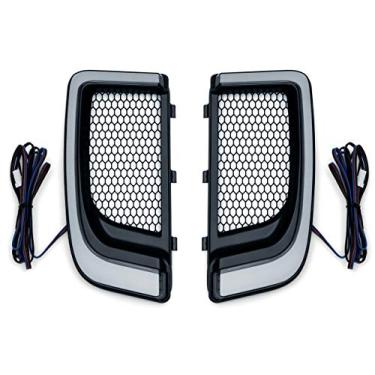 Imagem de Kuryakyn Acessório de iluminação de motocicleta 5064: Luz de corrida de LED Tracer/Grade inferior para carenagem de seta para motocicletas Harley-Davidson 2014-20, preto acetinado, 1 par