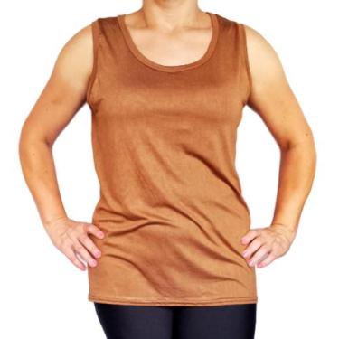 Imagem de Camiseta Feminina Regata Básica Lisa Viscolycra Pp ao Plus Size - PEQU