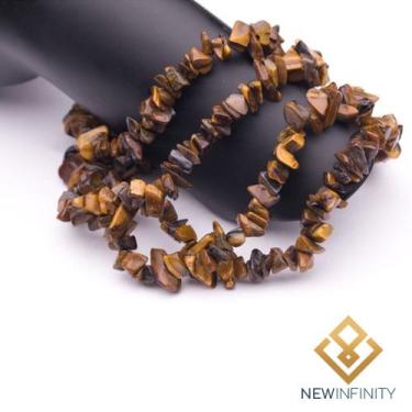 Imagem de Colar de olho de tigre Fio de Cascalho de Pedra Natural - New Infinity