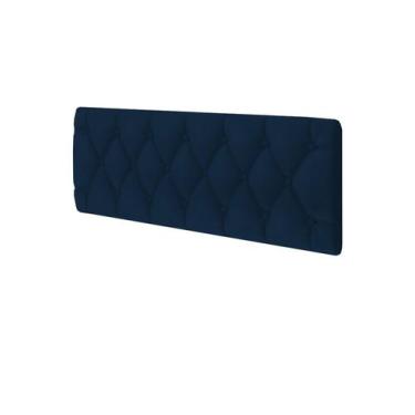 Imagem de Cabeceira Estofada Cama Box Solteiro 90 cm Paris - Magazine L, Azul