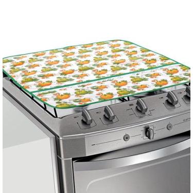 Imagem de Capa Para Vidro De Fogão 5 Ou 6 Bocas Abóbora - Recanto da Costura