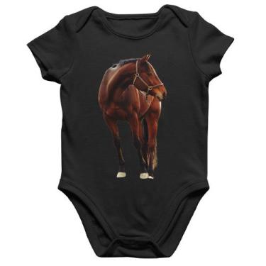 Imagem de Body Bebê Algodão Cavalo Andaluz - Foca na Moda, Preto, G