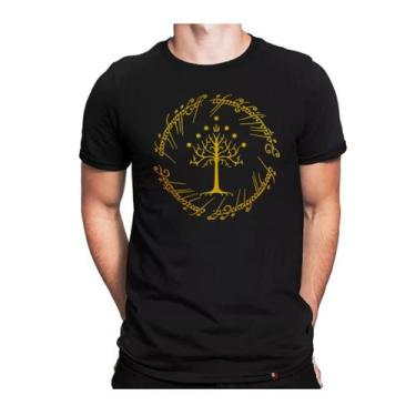 Imagem de Camiseta Senhor Dos Anéis Gandalf Estampa Dourada - KING OF GEEK, PP, 