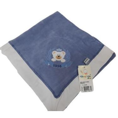 Imagem de Manta Dupla Bebê Menino Inverno Plush Bordado Chuquinha 2305