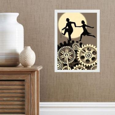 Imagem de Quadro Charlie Chaplin e Namorada 24x18cm - Quadros On-line, Madeira b