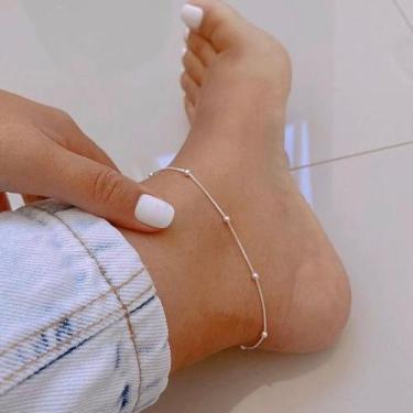 Imagem de Tornozeleira cordão veneziano bolinha folheado ouro18k - AGPRESENT, Pr