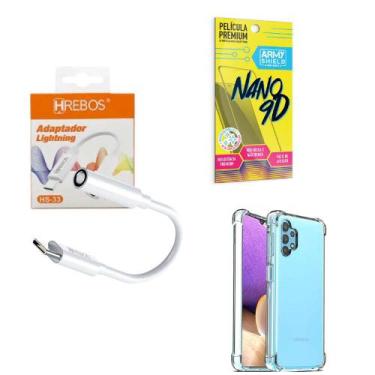 Imagem de Capinha Samsung A325G + Adaptador P2 para Tipo C + Película 9D - Armys
