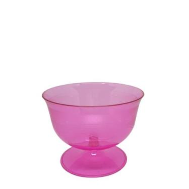 Imagem de 6 Taças de Sobremesa Acrílico 300ml Colorida - Deluma Plásticos, Rosa