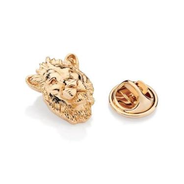 Imagem de Broche rommanel unissex mufasa rei leão 3d banhado ouro 18k 542906