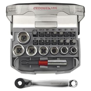 Imagem de Kit Jogo Bits Pontas E Soquetes 23 Peças Gedore Red