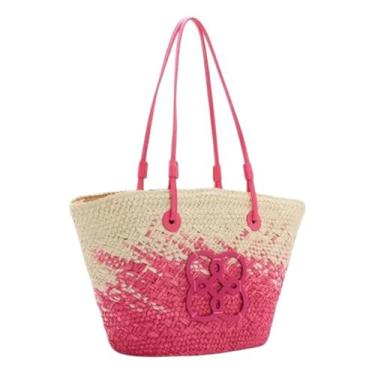 Imagem de Bolsa Feminina Palha Ombro Chenson Praia Piscina Verão, Pink cg84577